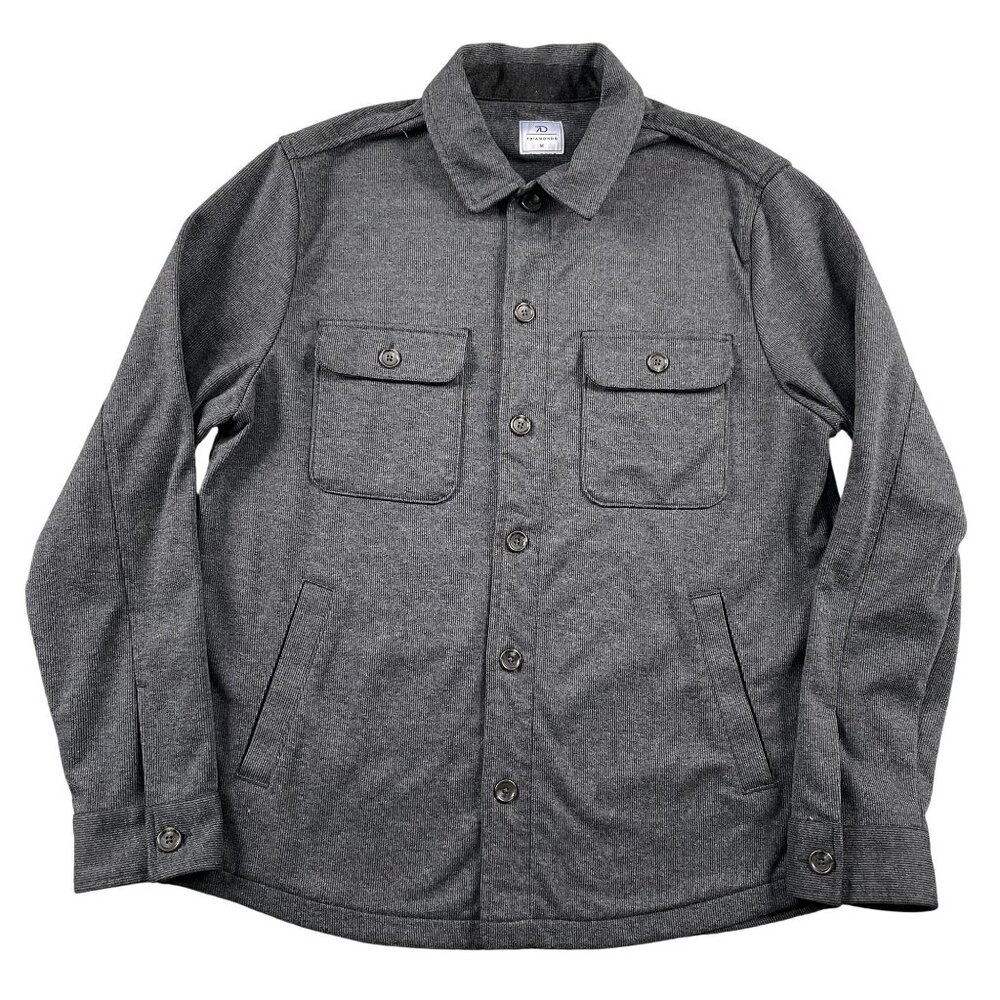 7 Diamonds Shacket Mens‎ Medium Grey Button Down Shirt Jacket